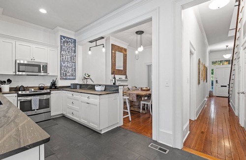 Old West Broad Neighborhood House | Downtown Retreat on Historic Jones Street | Heated Pool Access | By Southern Belle