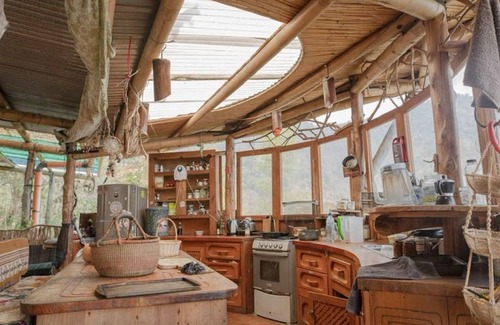 San Marcos La Laguna House | Earthship 3-level apt., portside, connected to an outdoor kitchen with a view.