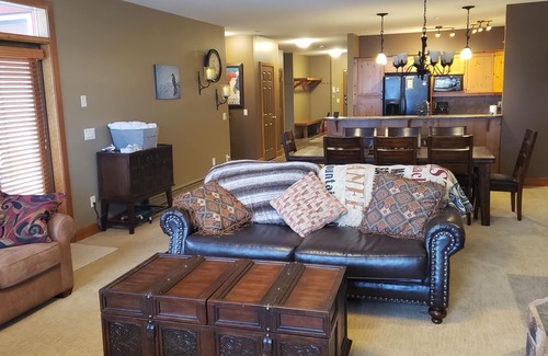 Snow Pine Estates Condo | Easy access Ski out condo with Hot Tub! Pet friendly.