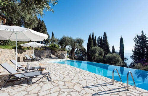 Benitses Villa | "Elevate Your Corfu Retreat: Lucky Villas - Tranquil Hillside Oasis with.
