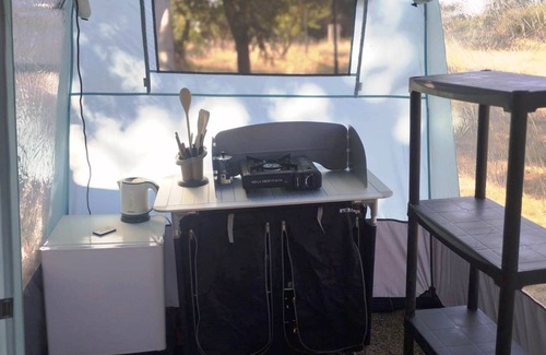 Norbello RV Rental | Equipped Tent Nuraghe Ruiu 5 or 6 Pax