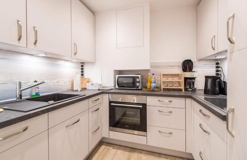 Gluecksburg Apartment | Förde-Lodge - 6th floor, water view, balcony, elevator, washing machine, shower, TV