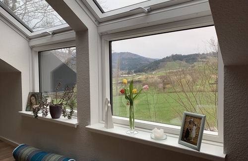 Kittersburg Condo | Ferienwohnung am Fuße des Schwarzwalds mit Terrasse und Garten