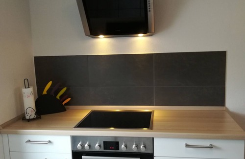 Friedrichsfeld Apartment | FeWo am Reinhardswald "Eichenlaub" Experience northern Hesse with family and dog Sauna