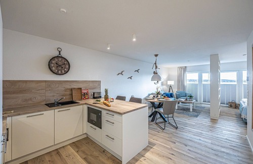 Schleswig Apartment | Fjord berth 4 - shower, balcony, garden furniture, underfloor heating, parking lot