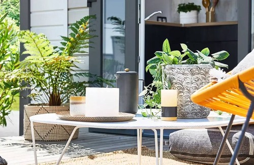 Cordelle House | Flower Camping de Mars * - Mobile home Loire view 33m2 Premium/2 bedrooms + TV + LV + Clim + Terrace covered 4 people