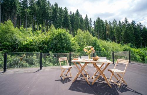 Jesenik Apartment | Forest retreat apartino - u lesa, parkování zdarma, terasa & grill, soukromé ohniště, nespresso, netflix