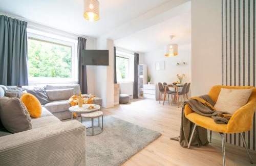 Jesenik Apartment | Forest retreat apartino - u lesa, parkování zdarma, terasa & grill, soukromé ohniště, nespresso, netflix