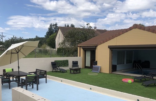 Saint-Yrieix-les-Bois House | Gite in Limousin Private exclusive heated pool for your use only large patio