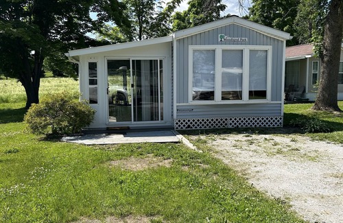 Alburg RV Rental | Glamp with us.Beautiful camp with sandy beaches and a pool in a quiet campground