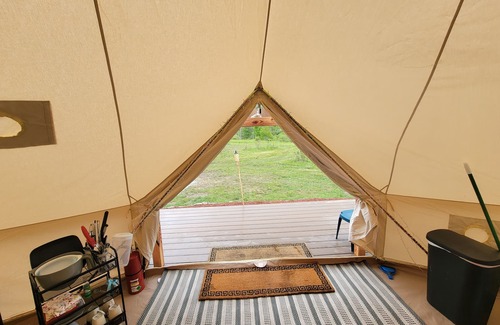 Mount Vision RV Rental | Glamping at Coyote Hollow Park Family site now with soaking tubs*!