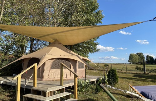 Mammoth Cave RV Rental | Glamping Tent at Noble Pine Campground