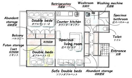 Horikiri Apartment | HARMONIA東京堀切 10名定員90平米の広いCondominium