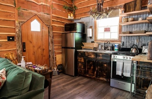 Dennis Cabin | Hobbit Treehouse with waterfall! 350 Acres on the BrazosRiver! "Magical"-FW Mag