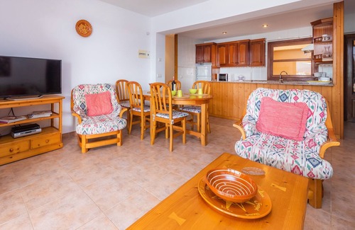 Es Pelats Apartment | Holiday "Apartment Maritim" with Sea View, Mountain View, Wi-Fi & Terrace