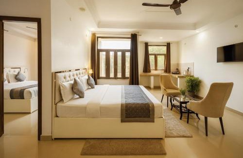 Harda Hotel | Holiday In , Vrindavan #Big Swimming Pool #luxury Rooms # Lush Garden # Family Friendly # Kids Play Zone # Calm & Spiritual Vibes # Away From City Hustle# By elegance group#