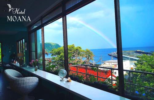 Oshima Hotel | Hotel MOANA絶景オーシャンビューカフェラウンジ朝食付き