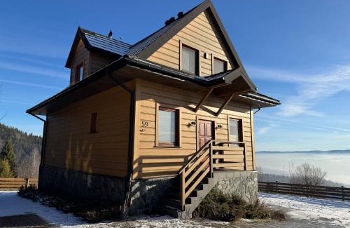 Huba House | Huba 59, domek w Gorcach z pięknym widokiem na Tatry i Jezioro Czorsztyńskie