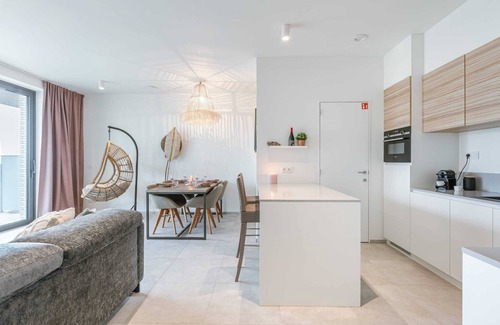 Ostend Apartment | Huswell - Your perfect coastal escape with swimming pool