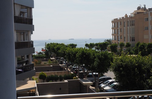 Playa d'en Bossa Apartment | Ibiza Beach 3Bedroom Apartment, wi-fi, balcony with sea view