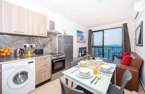 Bugibba Apartment | Islet Seaview 1 Bedroom Apartment With 2 Balconies