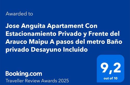 Santa Elena del Gomero Apartment | Jose Anguita Apartament Estacionamiento Privado Frente del Arauco Maipu A pasos del metro Baño privado