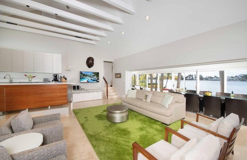 Rum Point House | Kaiku: Gated Villa w/Private Pool, Heated Spa, Jet Ski Dock + Guesthouse