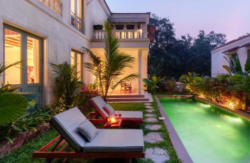 Siolim Villa | La Branca, Luxurious 4 BHK villas near Peaceful Morjim Beach, with Private Pool, Big Garden, Security, Kitchen, Wifi, Terrace