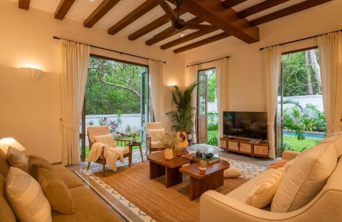 Siolim Villa | La Branca, Luxurious 4 BHK villas near Peaceful Morjim Beach, with Private Pool, Big Garden, Security, Kitchen, Wifi, Terrace