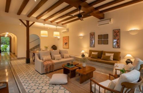 Siolim Villa | La Branca, Luxurious 4 BHK villas near Peaceful Morjim Beach, with Private Pool, Big Garden, Security, Kitchen, Wifi, Terrace