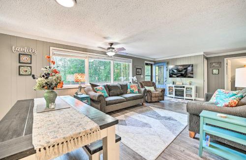 Curtis Township House | Lakefront Hideaway with Dock, Kayaks, Fire Pit!