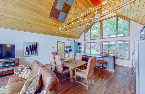 Paw Paw House | Lakefront home with spacious decks, lake views, hot tub, gas grill, & W/D