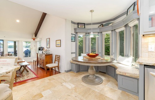 Old Bridge Point House | Lakefront, Hot Tub, Dock, Pool Table, Pet Friendly