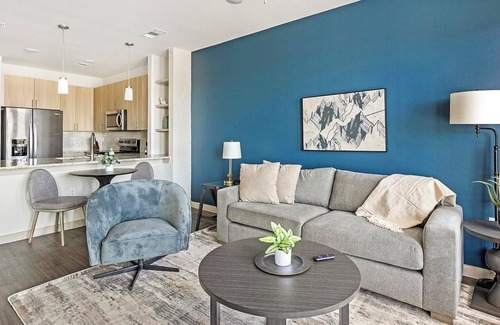 Anna Apartment | Landing | Stylish 1BD, Gym, Yoga Studio