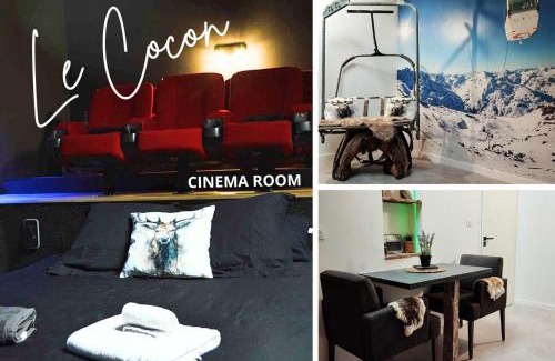 Lathuile Apartment | LE COCON l'unique expérience Cinéma room de la Grange Savoyarde 1km du Lac d'Annecy