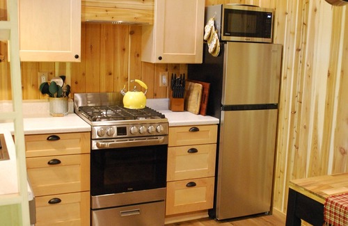 Paradise Estates Cabin | Li'l Finch Mt. Rainier tiny cabin with covered Hot tub and steam sauna