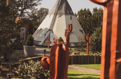 Nogal RV Rental | Lobo Tipi unique stay at El Mistico Ranch