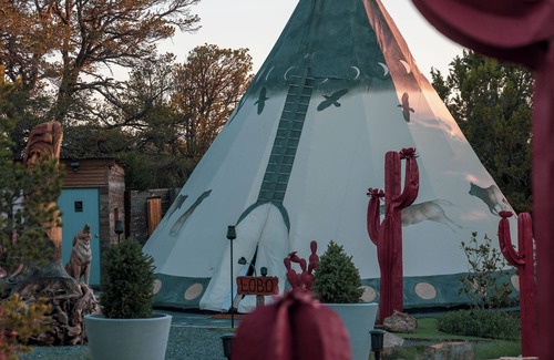 Nogal RV Rental | Lobo Tipi unique stay at El Mistico Ranch