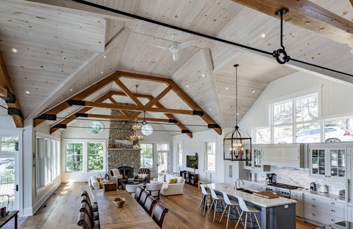 Rosseau Cottage | Luxury Build with Boathouse, SW Views on Lake Rosseau. 5 bdrms! Tesla Charger!