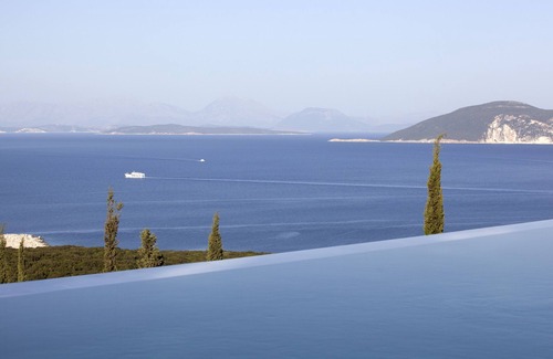 Fiskardo Villa | Luxury Villa with Heated Infinity Pool, Spectacular Sea Views, Great Location