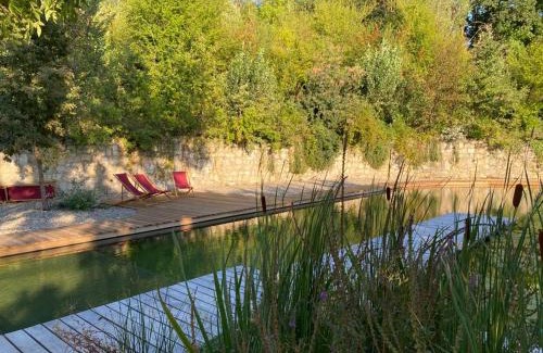 L'Isle-Bouzon Ski Chalet | Maison Terre Les Cabanes de Fallot - sauna bain-froid piscine naturelle
