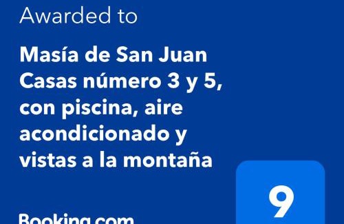 Altura House | Masía de San Juan Casas número 3 y 5, con piscina, aire acondicionado y vistas a la montaña