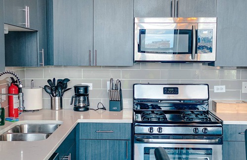 Near South Side Apartment | McCormick Place city view 2br/2ba with optional parking for up to 8 guests