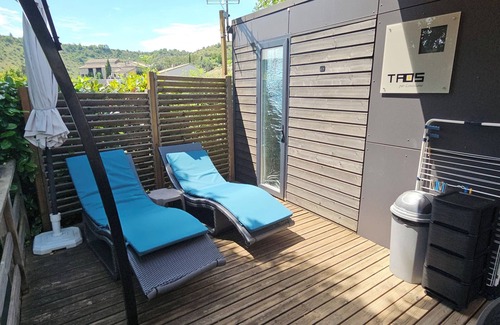 Chassagnes House | Mobilehome TAOS air-conditioned 4 to 6 persons in South ARDECHE, 4 stars campsite