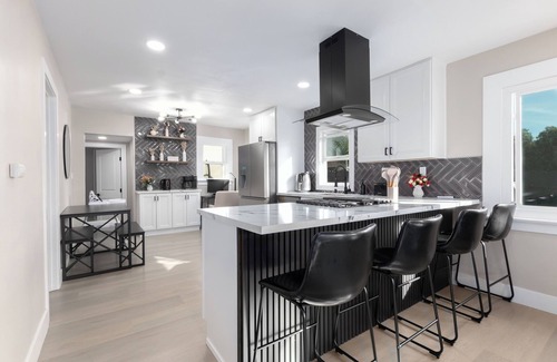 Corridor House | Modern Home Near Downtown with Firepit and BBQ