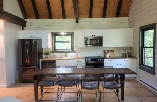 Great Barrington House | Modern Luxury Log Cabin near Ski Butternut in Great Barrington
