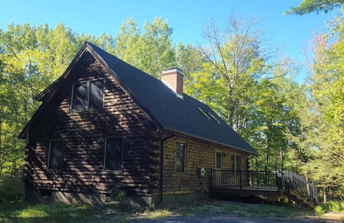 Great Barrington House | Modern Luxury Log Cabin near Ski Butternut in Great Barrington