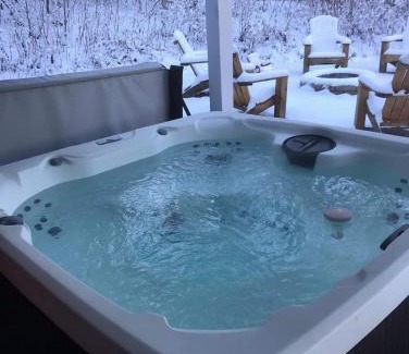 Gilboa Ski Chalet | Modern Pine Tree Chalet with HOT TUB, Outdoor TV, VIEWS, Games & POOL 5 mins away!