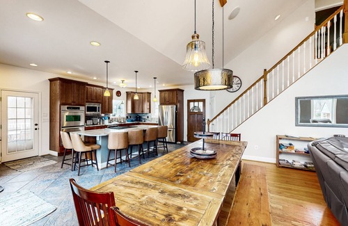 Livingston House | Nature lover’s lakefront home with a beach, dock, fire ring, & more