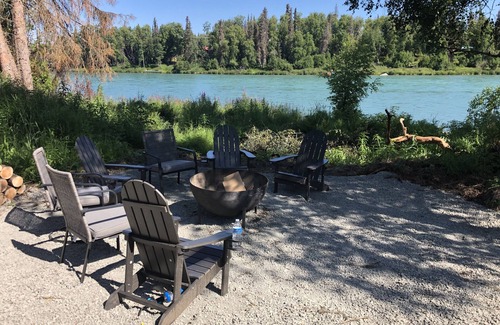 Soldotna Cabin | New Cabin and 150' of Private Kenai Riverfront fishing.